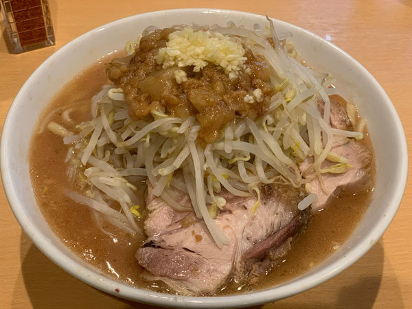 「プチラーメン（やさい・にんにく・あぶら）＋季節の柑橘」@ピコピコポンの写真