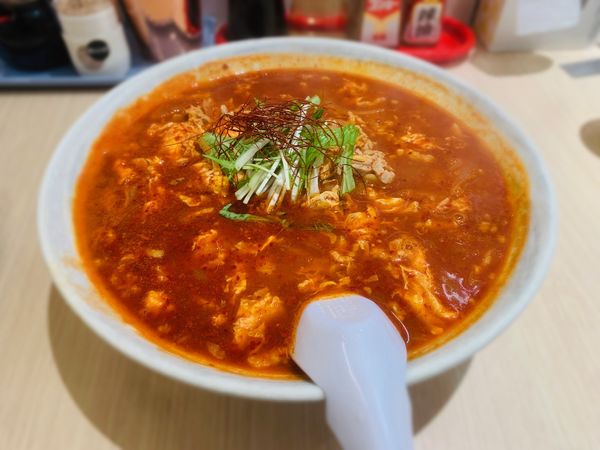 「南ばん麺（メチャ辛・麺カタ￥750）」@南ばん亭の写真