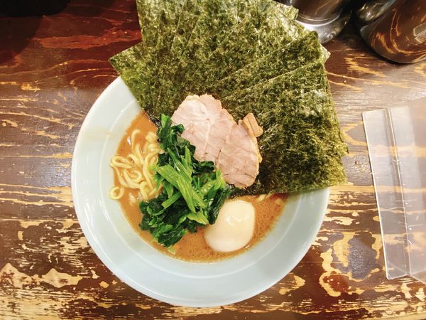 「のり半熟味玉らーめん:850円、ライス無限:50円」@らーめん武道家 口の写真