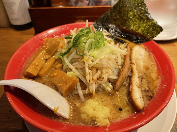 「味噌ばんから　メンマトッピング」@旭川味噌ラーメン ばんから 池袋西口店の写真