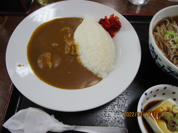 「カレーライスとミニかけ蕎麦Set 1000円」@そば処 大むら 東伊興町店の写真