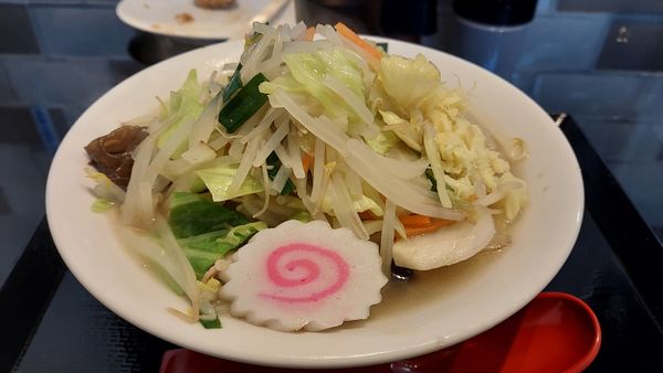 「塩タンメン＋鶏唐揚げセット、餃子テイクアウト」@湯菜坊の写真