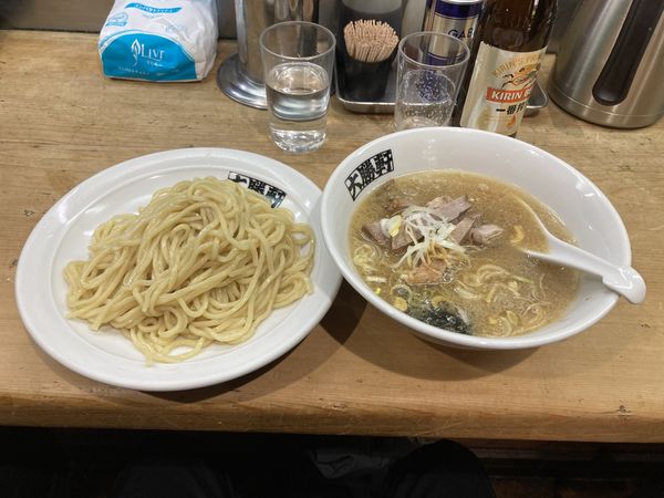 「つけそば小ビンセット＋トッピング肉入り」@中野大勝軒の写真