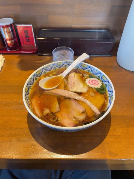 「ワンタンチャーシュー麺」@白河手打中華そば ヱビスヤの写真