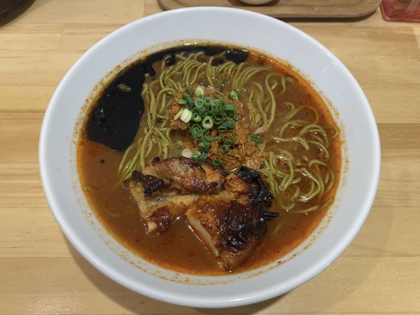 「チリトマラーメン＋豆ライス」@チリトマラーメン THANKの写真