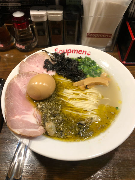 「カキ塩ラーメン」@Soupmenの写真
