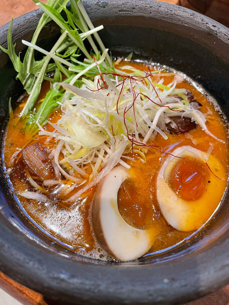 「えびポタラーメン」@俺の創作らぁめん 極や 上野広小路店の写真