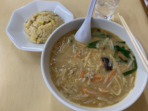 「サンクスセット 870円」@スタミナラーメン 蔵王の写真