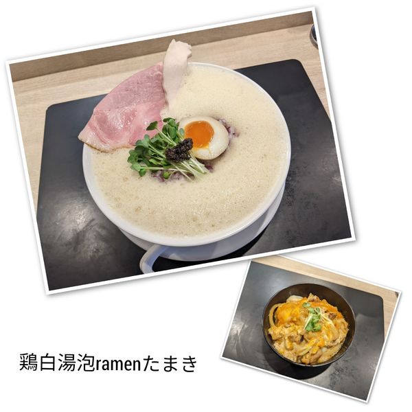 「鶏白湯 泡ramen（醤油） 1000円」@鶏白湯泡ramenたまきの写真