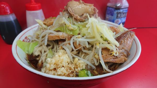 「小ラーメン+うずら卵(750円+100円)」@ラーメン二郎 ひたちなか店の写真