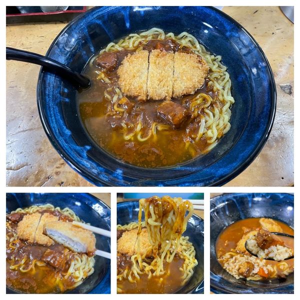 「カツカレーミックスラーメン 1100円」@おふくろ食堂 本店の写真