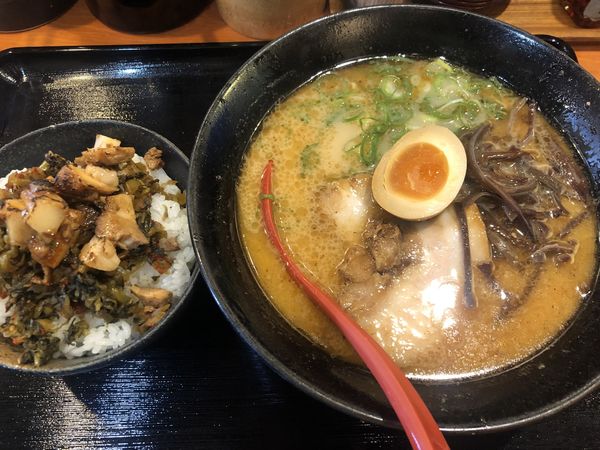 「高菜ごはんセット（980円）」@熊本ラーメン 肥後もっこすの写真