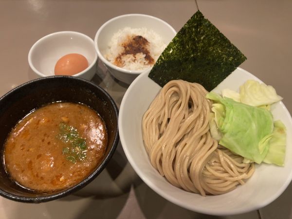 「海老つけ麺　海老味TKG」@つけ麺 五ノ神製作所の写真