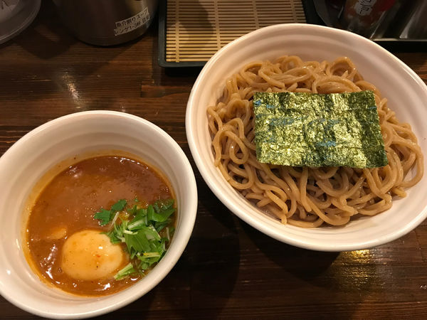 「ベジポタ味玉入り辛つけ麺、大盛り」@つけ麺 えん寺 吉祥寺総本店の写真