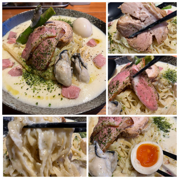 「【限定】ジャガーポッターと3種の肉1000円牡蠣増し150円」@麺屋 真心の写真