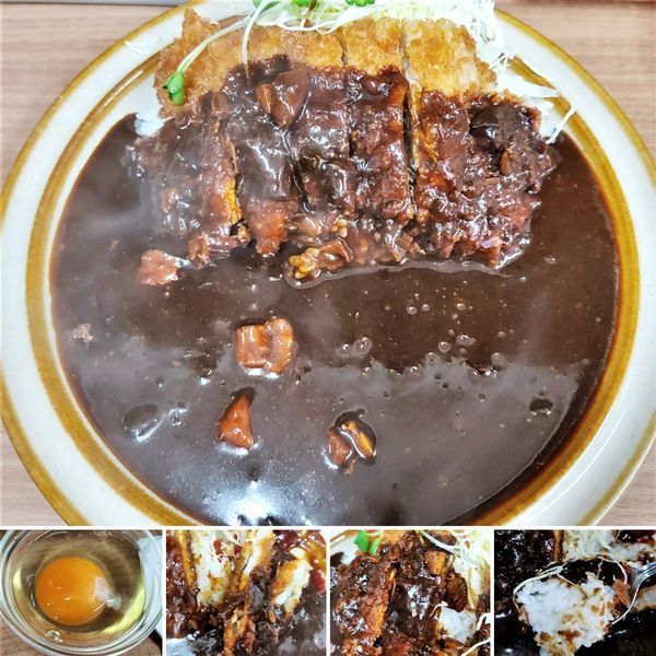 「カツカレー＋生卵＝800円」@キッチン南海 神保町店の写真