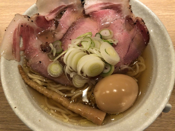 「淡竹＋煮玉子」@麺屋 優光 銀座店の写真
