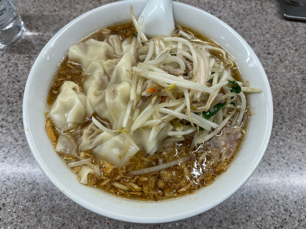 「もやしワンタン麺」@中華麺店 喜楽の写真
