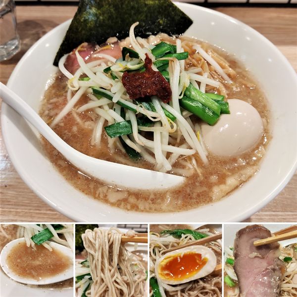 「濃厚あさり豚骨(2/21限定)＋味玉＝1050円」@中華ソバ ビリケンの写真