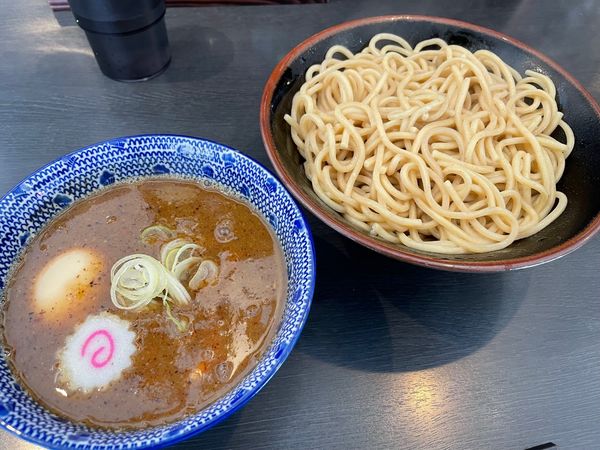 「味玉濃厚つけ麺（中盛り・あつもり）」@つけ麺ながおかの写真