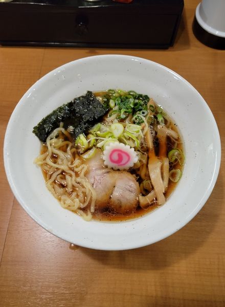 「下町の中華蕎麦 喜多方風[朝10食限定]700円」@麺処 花火の写真