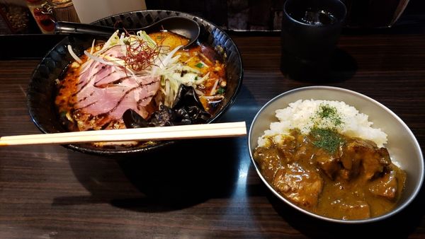 「辛味噌タンメン雷880円スパイスカレーセット100円」@麺屋 燦鶴の写真