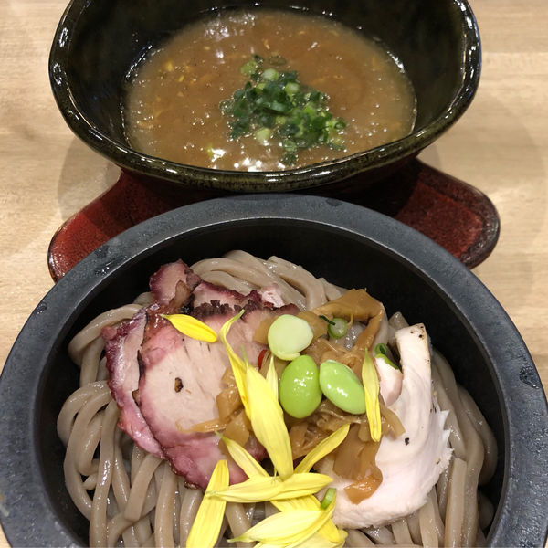 「純鶏つけ蕎麦300g850円」@論露に不二の写真