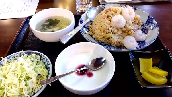 「エビ炒飯（チャーハンセット　８００円）」@彩食美膳の写真