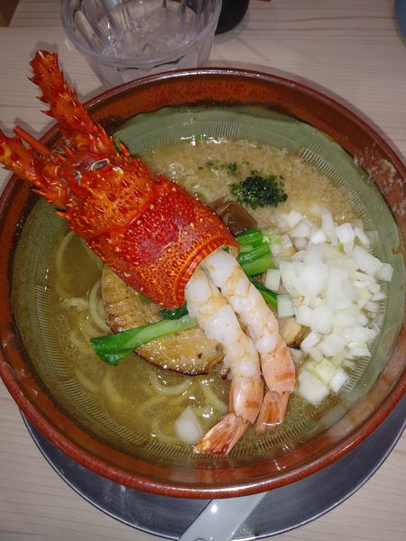 「オマール海老とブラックタイガー限定麺」@ラーメン専科 竹末食堂の写真