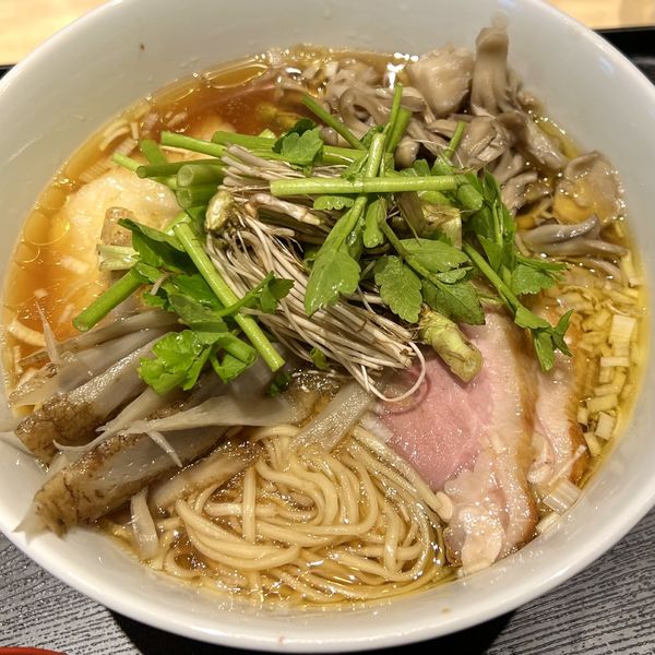 「【限定】比内地鶏と鴨肉のきりたんぽラーメン」@超純水採麺 天国屋の写真