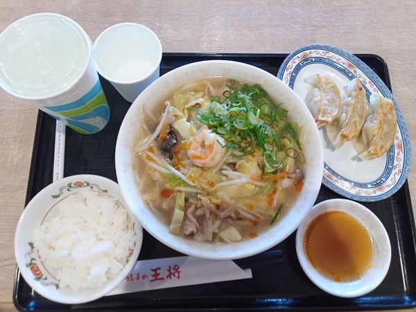 「五目あんかけタンメンフェアセットB990円他」@餃子の王将 セブンパークアリオ柏店の写真