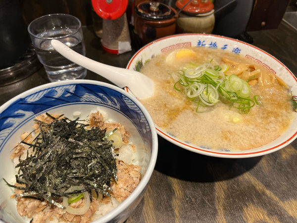 「特製元ラーメン　ぶためし　セット」@新橋元楽の写真
