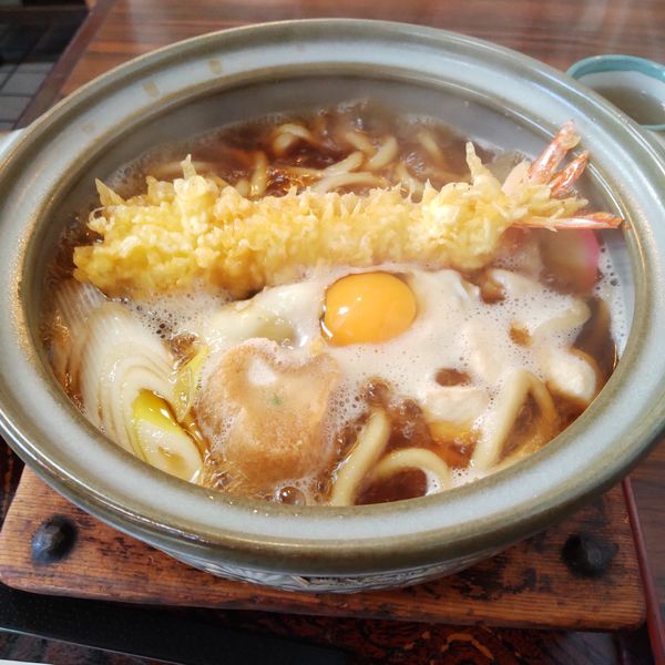「上鍋焼きうどん（￥1,280）」@そば処 福家の写真