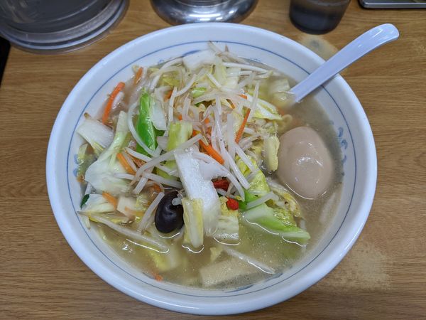 「野菜タンメン(クーポン使用で味玉無料)：500円」@福しん 北千住東口店の写真