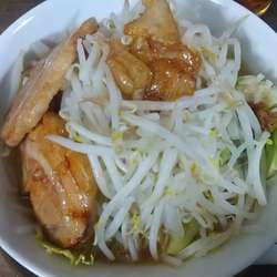 響二郎 麺少なめ ニンニクカラメアブラ少なめ