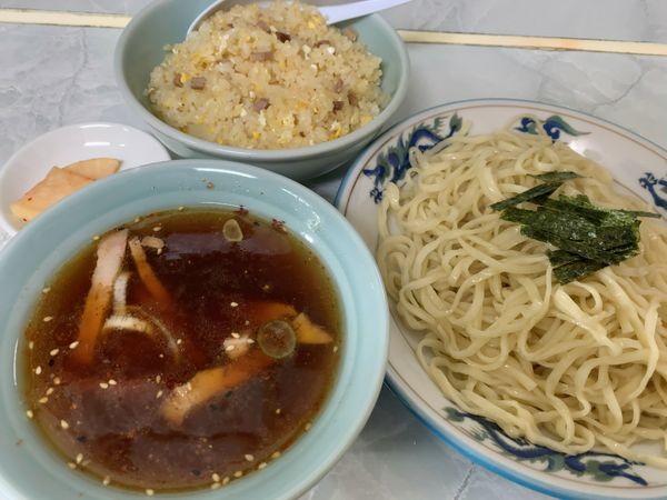 「半チャンつけ麺」@丸長 宮原店の写真