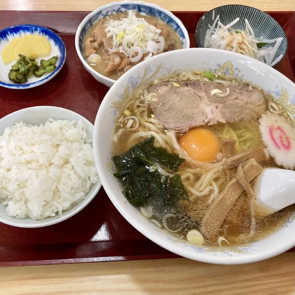 「月見ラーメン￥630＋Dセット￥370」@まつせいの写真