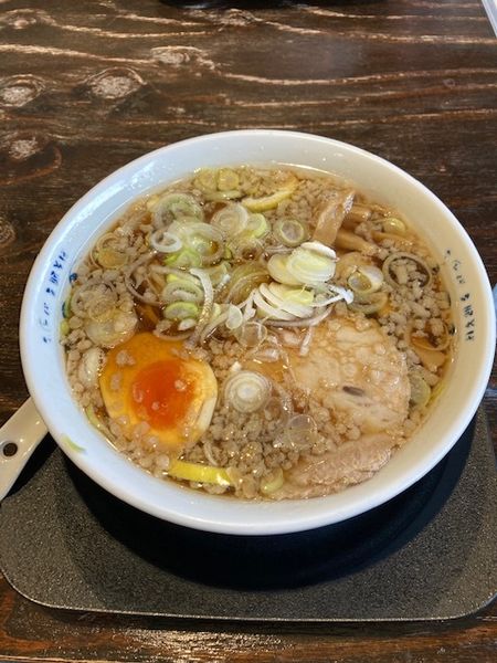 「背脂そば」@煮干しそばまると 中野分店の写真