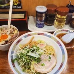 油そば、ネギチャーシュー丼