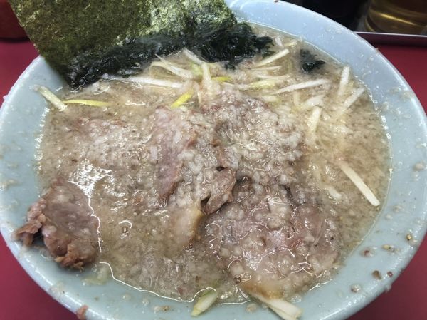 「ネギ塩チャーシューメン、中盛、太麺」@ラーメンショップ 牛久結束店の写真