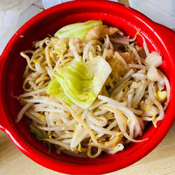 G系油そば(半熟卵・Ｗ盛・どろ唐辛子・味濃いめ)