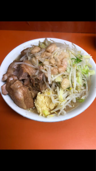 「ラーメン　豚入り（ニンニクアブラ）」@ラーメン二郎 相模大野店の写真
