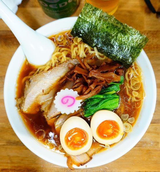 「しょうゆラーメン＋味玉＋COEDO毬花」@オランダ軒の写真