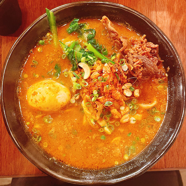 「味玉スパイスカレー拉麺＋極太麺に変更」@スパイス飯麺 兄弟舎の写真