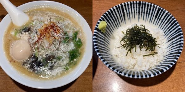 「オマール海老と小海老の中華風あんかけそば　味玉　めし」@寿製麺よしかわ 川越店の写真