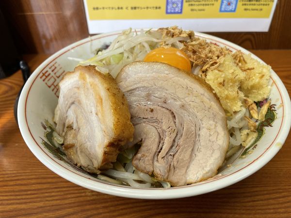 「ラーメン　汁無し」@ラーメン二郎 亀戸店の写真