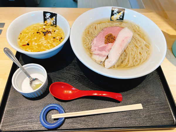 「浅利昆布水の淡麗塩つけそば」@超純水採麺 天国屋の写真