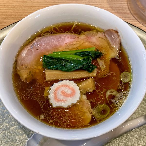 「黒出汁（もろみポーク2枚）¥1,300」@中華そば 深緑の写真