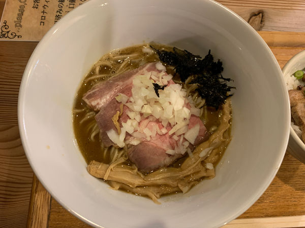 「鶏白湯とムロアジのそば」@中華蕎麦 はざまの写真