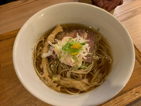 「トリプルスープとムロアジのそば」@中華蕎麦 はざまの写真